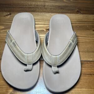 Reef Big Boys Size 4 Flip Flop Sandals Brown VGUC